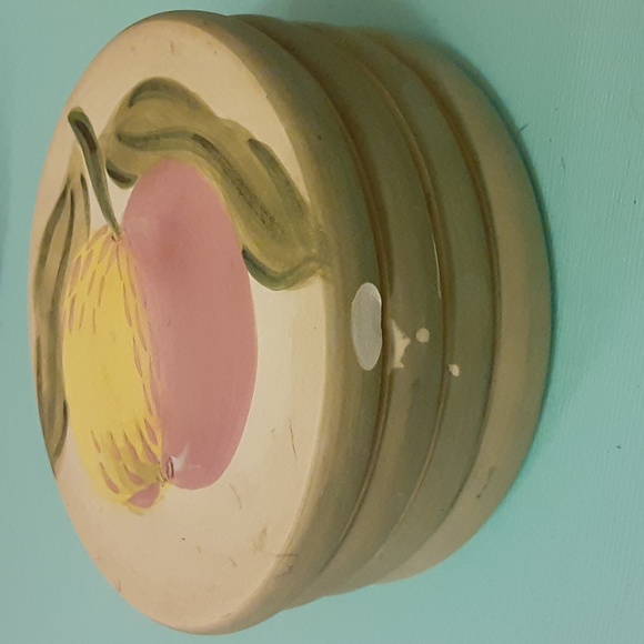 Vintage Tabletop Gallery Francesca Pottery Coasters set/Holder Fruit Handpainted - Picture 5 of 16